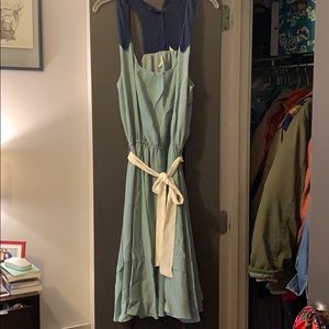 Anthropologie green midi dress